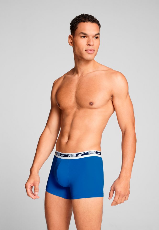 PUMA Boxershorts PUMA MEN EVERYDAY MULTI LOGO BOXERS 2P (2er Pack) Komfortabler Logobund – Bild 3 von 5