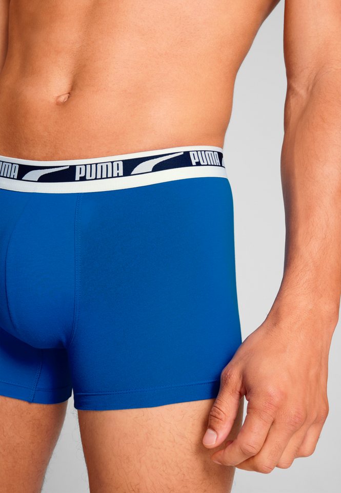 PUMA Boxershorts PUMA MEN EVERYDAY MULTI LOGO BOXERS 2P (2er Pack) Komfortabler Logobund – Bild 4 von 5