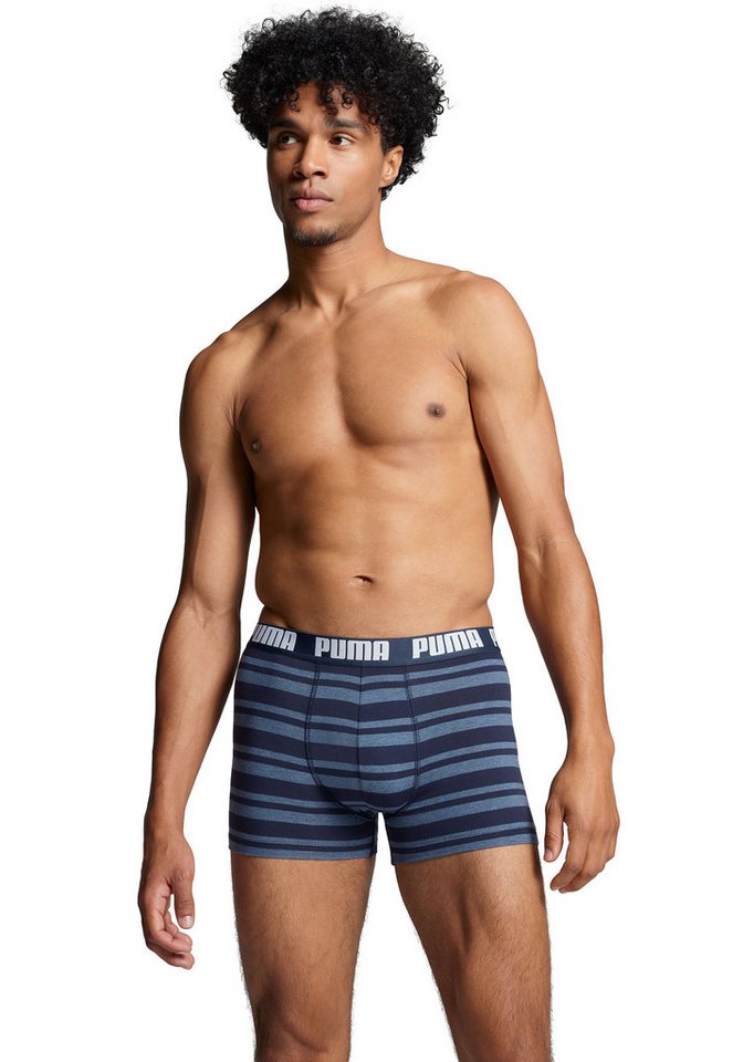 PUMA Boxershorts PUMA MEN EVERYDAY PLACED LOGO BOXERS 2P (2er Pack) mit Logo Webbund – Bild 2 von 5