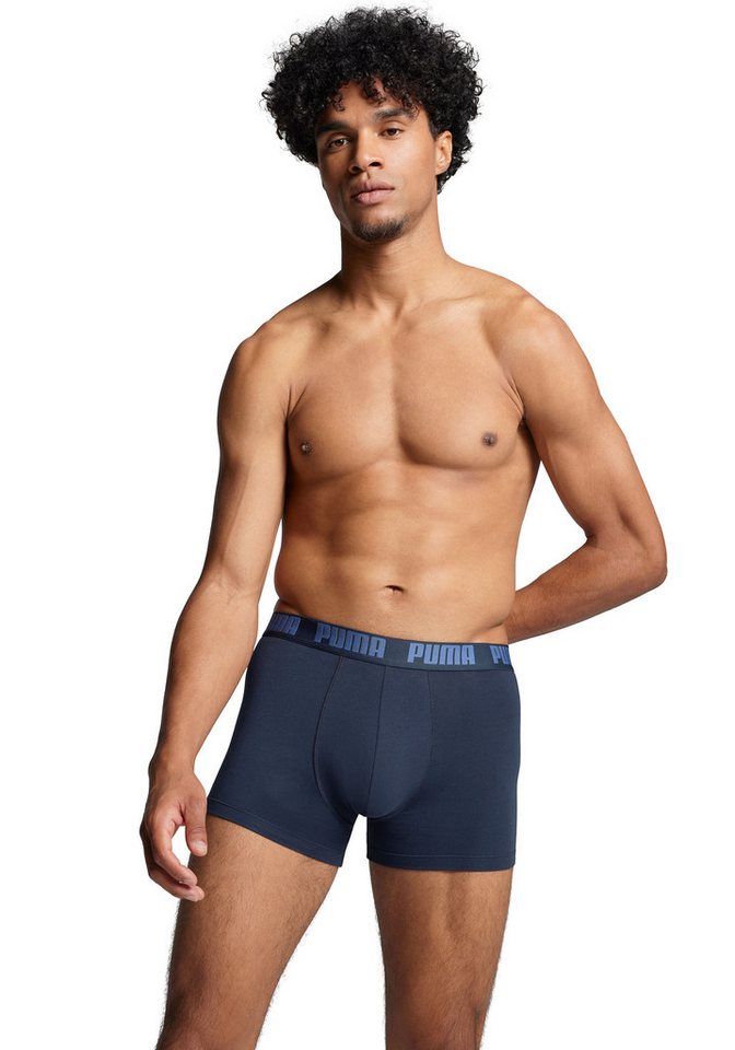 PUMA Boxershorts PUMA MEN EVERYDAY PLACED LOGO BOXERS 2P (2er Pack) mit Logo Webbund – Bild 3 von 5