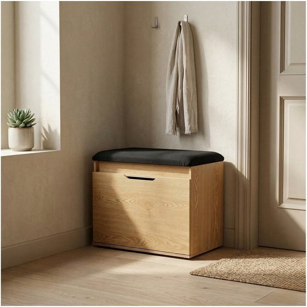 BOXIMO Schuhschrank Schuhschrank mit Sitzfläche und Stauraum VIRA, 60 x 50 x 35 cm (Schuhschrank GRADIA mit Sitzbank)