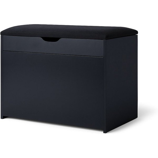 BOXIMO Schuhschrank Shoe cabinet with seating and pull-out shelves VAULT, 57 x 30 x 53 cm (Schuhschrank VAULT mit Sitzbank)