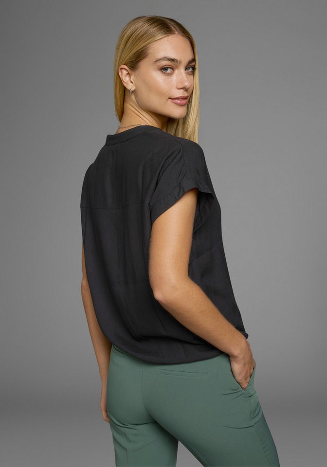 Boysen's Hemdbluse im Oversized-Style mit Ballonsaum – Bild 4 von 5