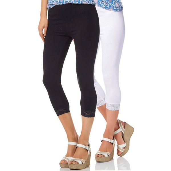 Boysen's Leggings (2er-Pack) mit Spitze