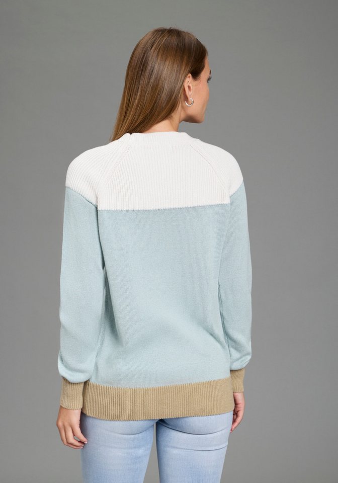 Boysen's Strickpullover in modischem Strick-Mix und Streifendesign – Bild 3 von 5