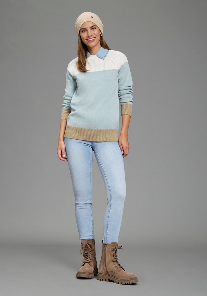Boysen's Strickpullover in modischem Strick-Mix und Streifendesign – Bild 5 von 5