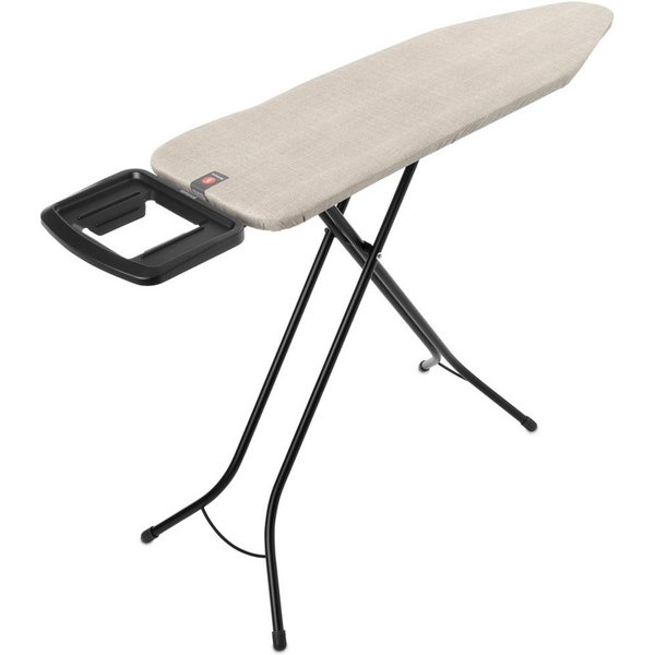 Brabantia Bügelbrett Bügeltisch B, 124 x 38 cm, Dst-Mulde Solide, Bügelfläche 124x38 cm, Fairtrade-zertifiziert