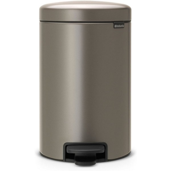 Brabantia Mülleimer NewIcon Treteimer, 12L, sanft schließender Deckel, mit leichter Pedalbedienung