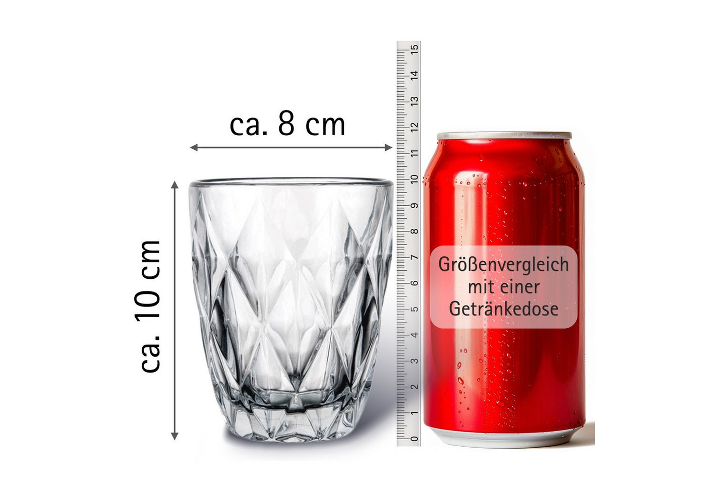 Brahmstein Gläser-Set Trinkgläser Set Wassergläser 6er Set für Cocktails Wasser, Softdrinks, 12-tlg. – Bild 3 von 5