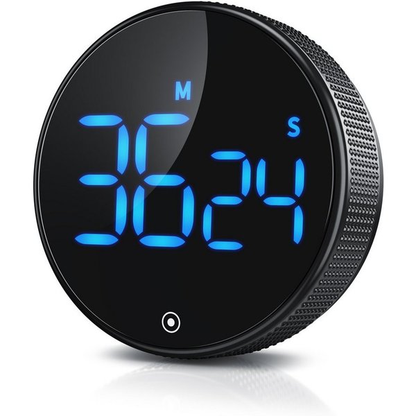 BEARWARE Küchentimer Küchenwecker Eieruhr, LED Display, Countdown, digital & magnetisch großes LED Display, Alarmton einstellbar, Stoppuhr fürs Kochen