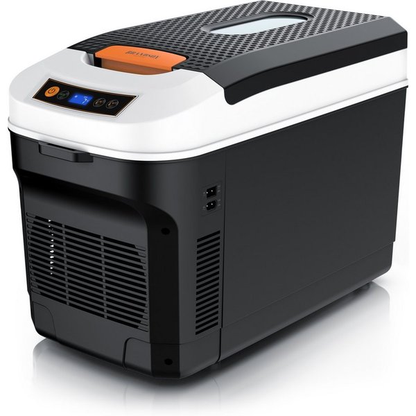 Brandson Elektrische Kühlbox 21 L, Kühlt & hält Warm, von -18 bis +65°C, Sichtfensterdeckel, 21 l, LCD-Display, ECO-Modus, Tragegurt, mobil und leise, für Campi