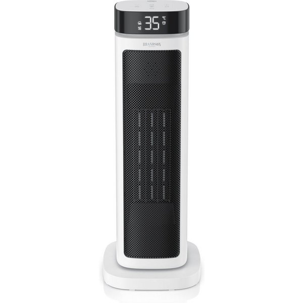 Brandson Heizlüfter Keramik, energiesparend, 12h-Timer, Fernbedienung, LED-Display, 2000 W, Badezimmer, Thermostat, ECO-Modus, Oszillation, Kippschutz