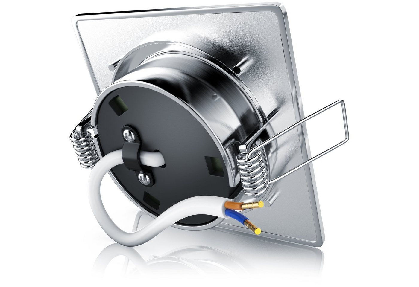 Brandson LED Einbaustrahler schwenkbarer Deckenspot, Edelstahl Optik, 320 Lumen, Warmweiß, 6er Set, Schwenkmechanismus (40° vertikal), LED fest verbaut, warmwei – Bild 4 von 5