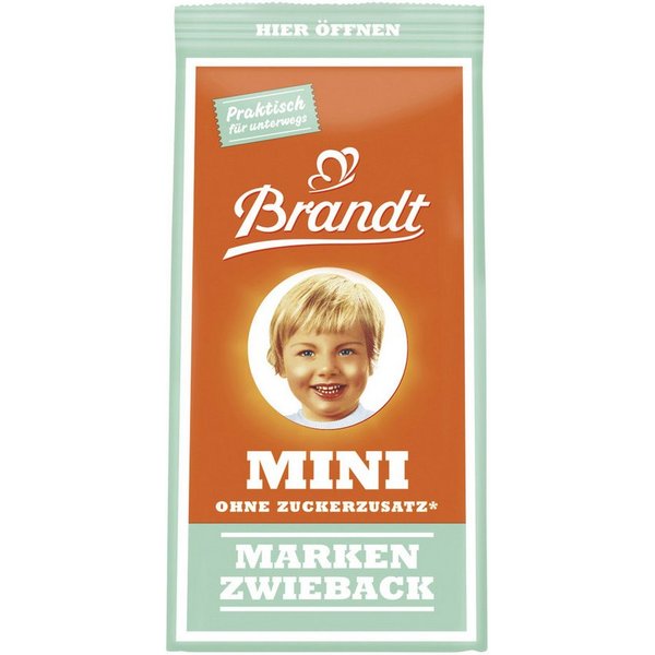 Brandt Brot, Brandt Minis Markenzwieback ohne Zuckerzusatz Packung 120g
