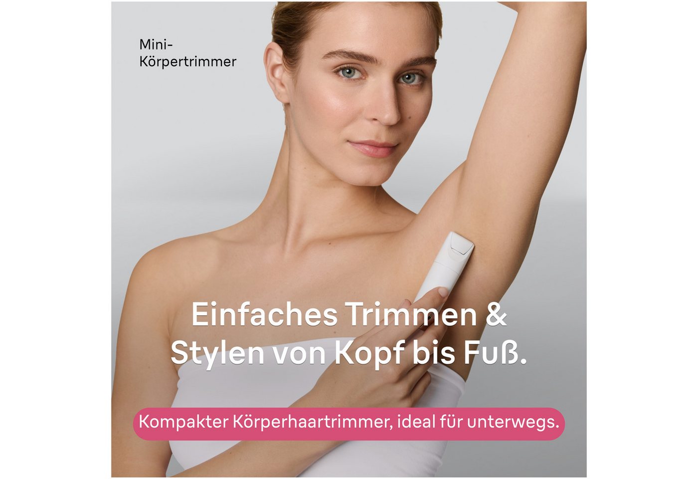 Braun Elektrokörperrasierer BS1000, Aufsätze: 1, Körpertrimmer zum einfachen Trimmen & Formen, + 1 Extra, BS1000, Weiß – Bild 3 von 5
