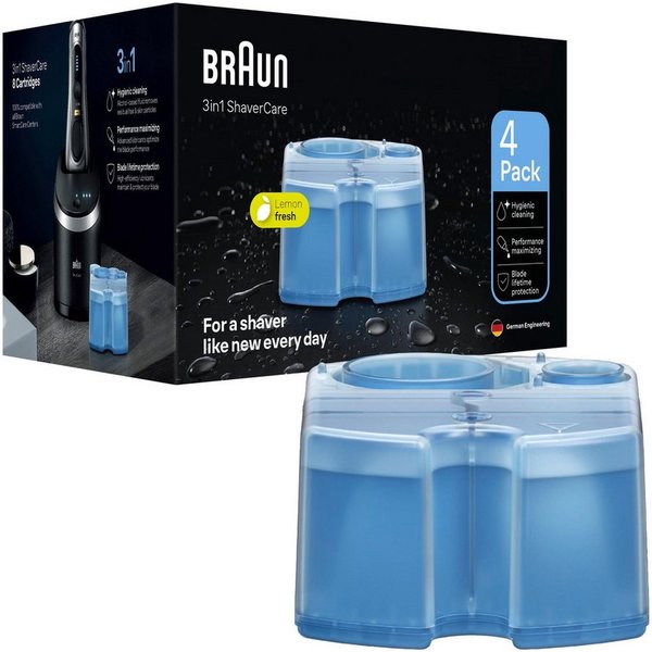 Braun Elektrorasierer 3-in-1 ShaverCare, CCR 4er Ersatzkartusche