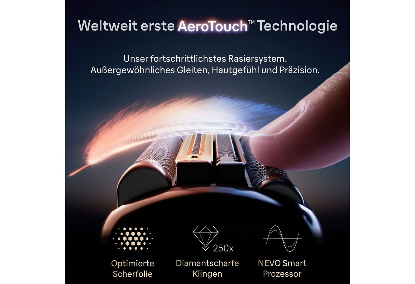 Braun Elektrorasierer NEVO 15000cc, SmartClean-Plus-Reinigungsstation, integrierter Präzisionstrimmer, AeroTouch, Smart Display, 7-in-1 Care System, Reiseetui,  – Bild 5 von 5