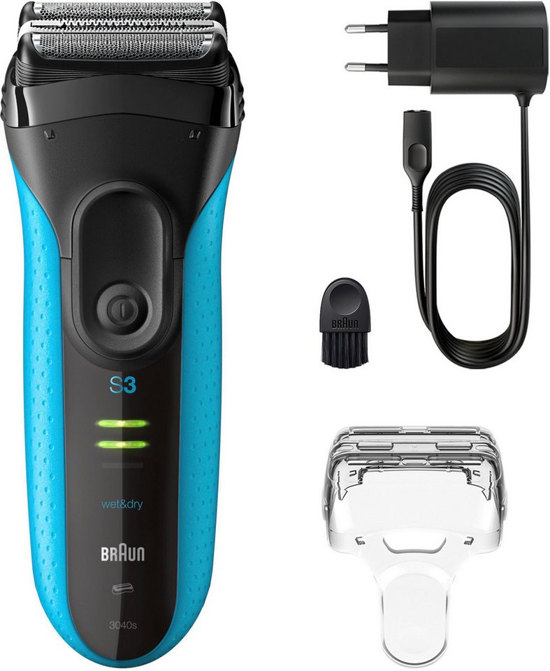 Braun Elektrorasierer Series 3+ 3040s, 3 flexible Klingen, effizienter MicroComb Mitteltrimmer – Bild 2 von 5