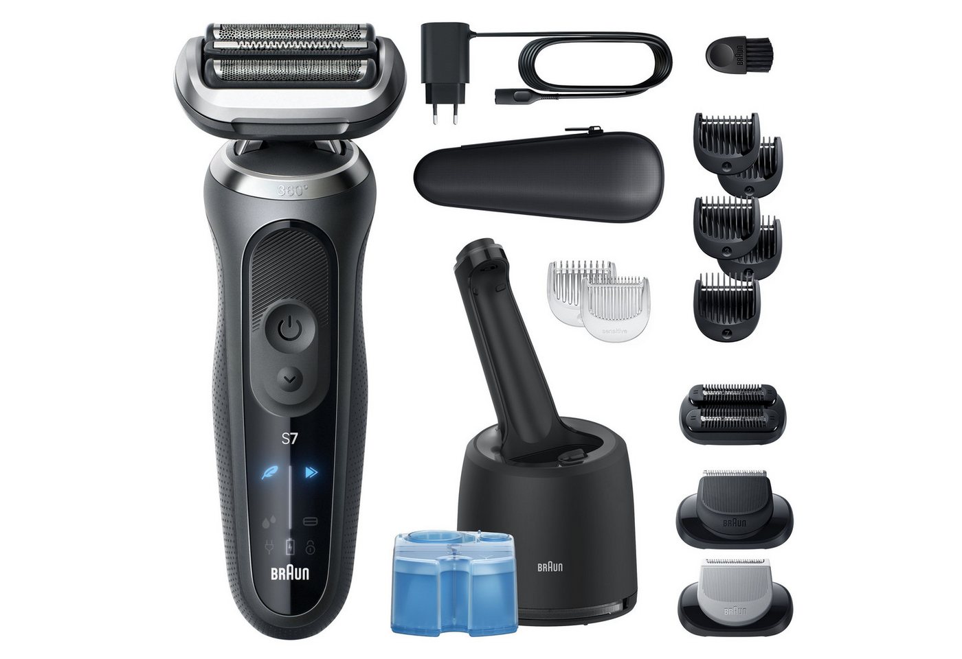 Braun Elektrorasierer Series 7 72-G7865cc, Smart Care Center, Aufsätze: 3, 4in1 SmartCare Center, +3 Aufsätze, 100% wasserdicht, Made in Germany – Bild 2 von 5