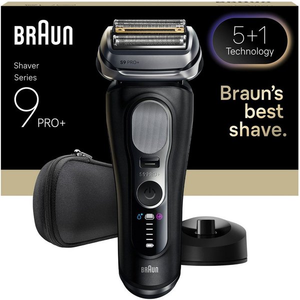 Braun Elektrorasierer Series 9 9610s, integrierter Präzisionstrimmer, Pro-SensoAdapt, Ladeständer, 5+1 ultradünne Präzisionsklingen