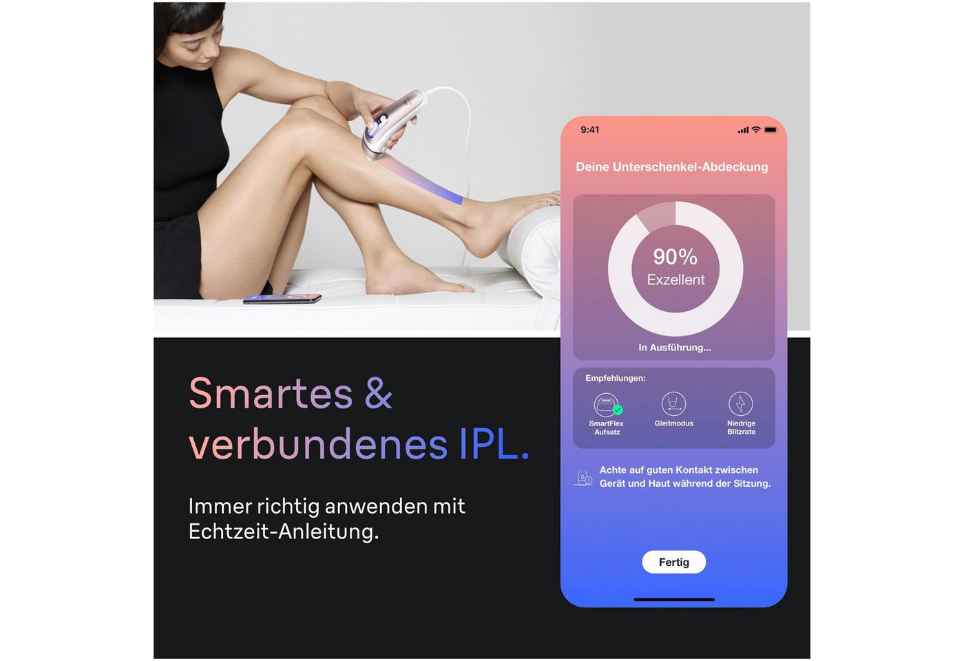 Braun IPL-Haarentferner PL7431 & Face 810, 400000 Lichtimpulse, 4 smarte Aufsätze & FaceSpa Gesichtsepilierer & Reinigungssystem – Bild 4 von 5