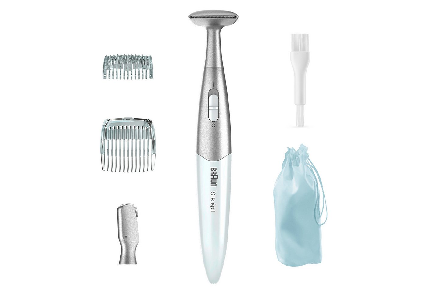 Braun Körper- und Bikinitrimmer FG1100, Silk·épil Bikini Trimmer, Präzisions-Trimmer & Styler, +4 Extras, Weiß – Bild 2 von 5