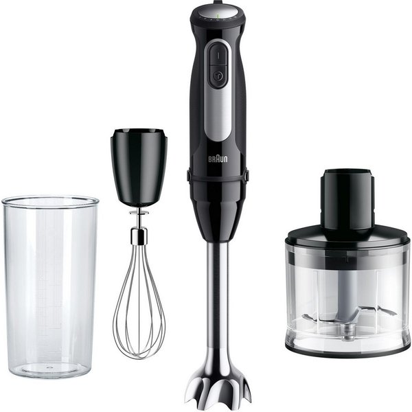 Braun Stabmixer MultiQuick 5 Pro MQ 55236 M - 1000W, 25 Geschwindigkeiten, Schneebesen, 1000 W, Spritzschutz, 500ml Zerkleinerer, Extra Mahlklinge, spülmaschine
