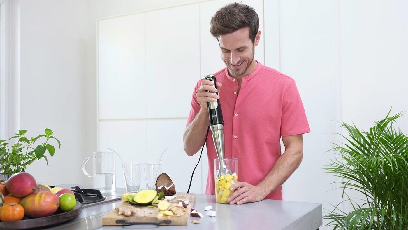 Braun Stabmixer MultiQuick 9 MQ 9135XI, 1200 W, Schneebesen, Crushed-Eis, Zerkleinerer, Advanced-Smart-Speed – Bild 5 von 5