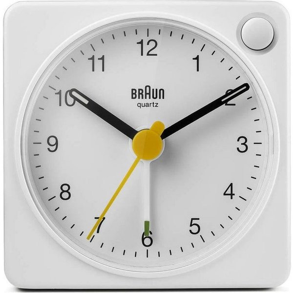 Braun Wecker BC02XW klassischer analoger Quarz-Reisewecker
