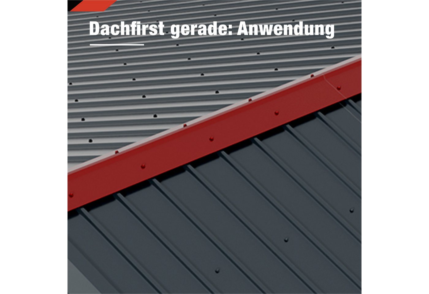 BRAVO Glattblech / Dachfirst gerade 1 m – Firstblech aus verzinktem Stahl 0,5 mm, ideal für Gartenhaus, Carport, Garage und Schuppen – Bild 3 von 3