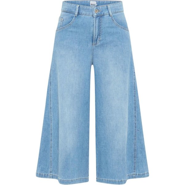 Brax 5-Pocket-Jeans blau,Casual,Baumwolle,Unifarben,Wide Leg,Mittel