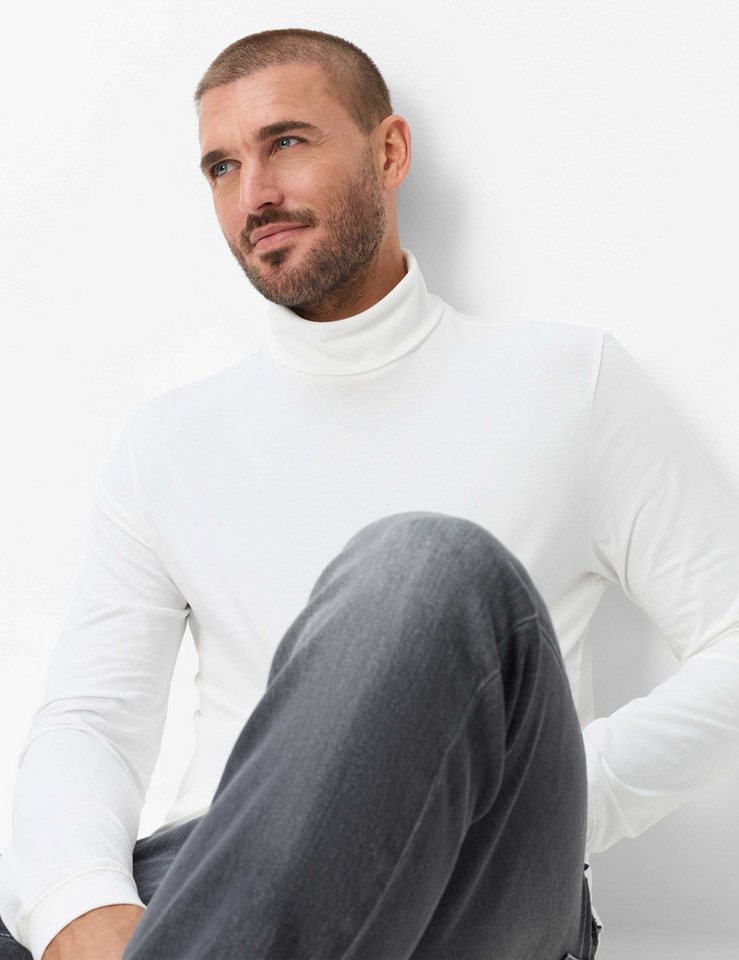 Brax Rollkragenpullover Style BENNO Hi-FLEX Jersey: Langarmshirt im Baumwollmix – Bild 4 von 5