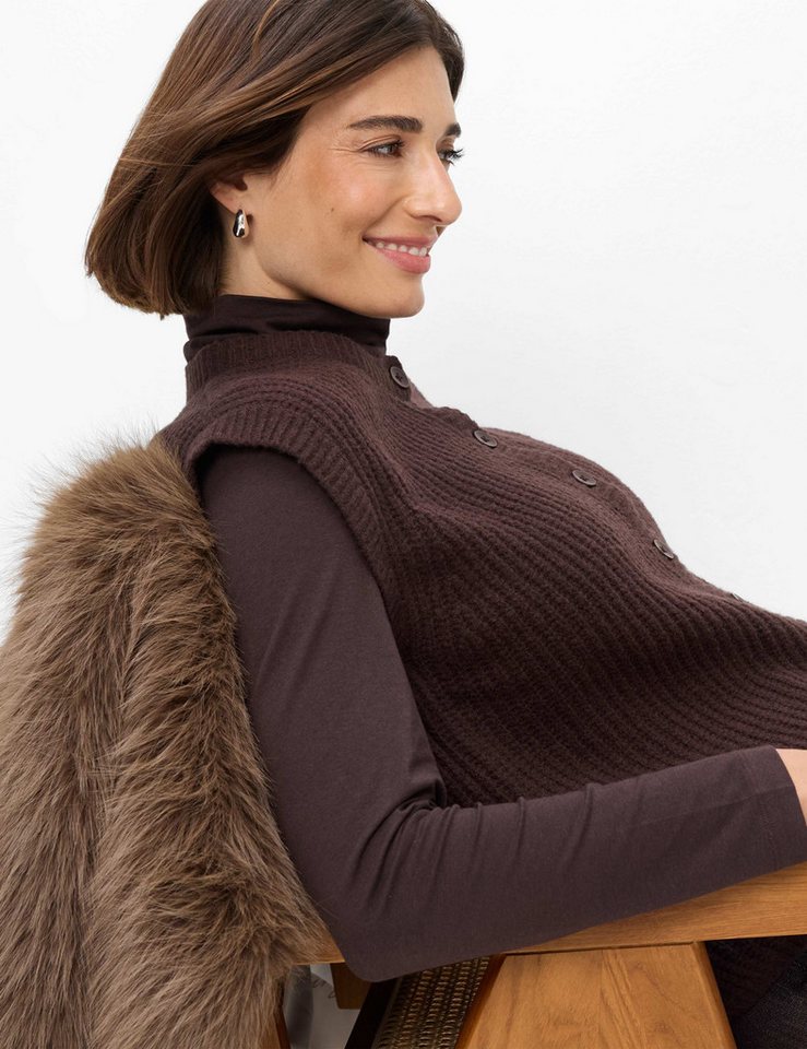 Brax Rundhalspullover Style ELISA Cosy Cotton: Pullunder im Baumwolle-Wollmix – Bild 4 von 5