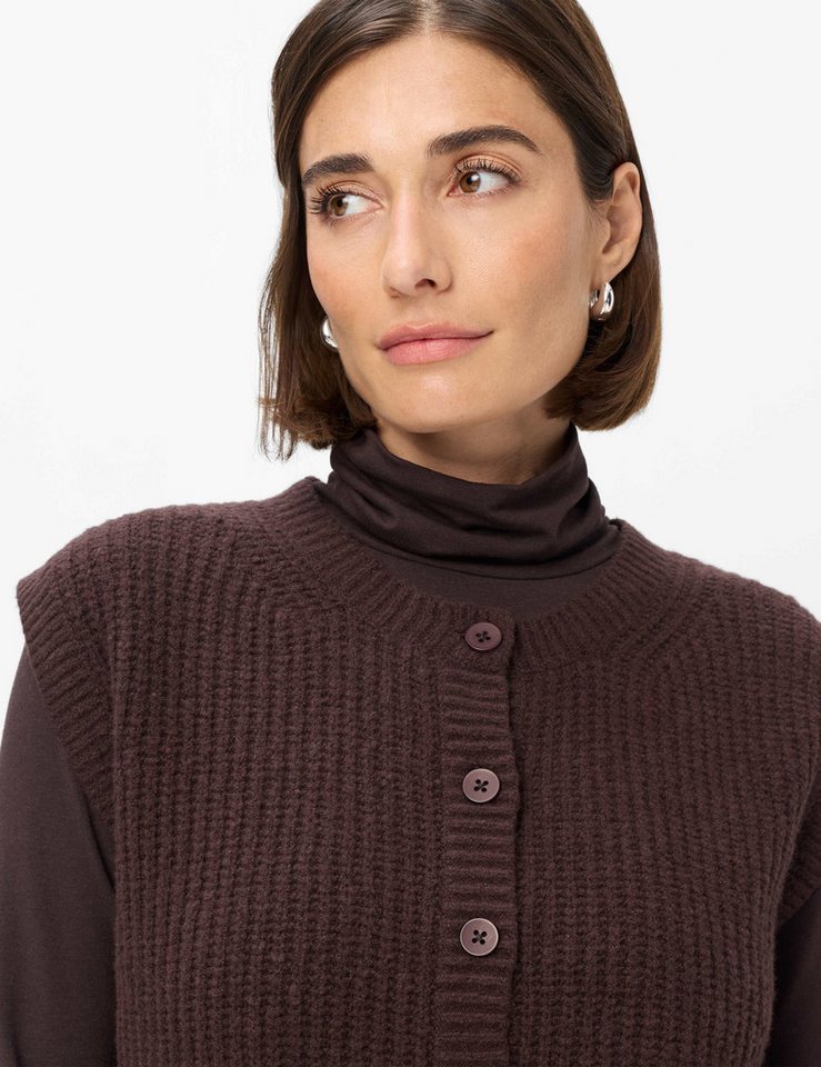 Brax Rundhalspullover Style ELISA Cosy Cotton: Pullunder im Baumwolle-Wollmix – Bild 5 von 5