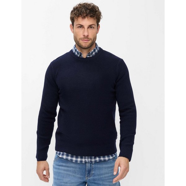 Brax Rundhalspullover Style RICK Cashlana: Strickpullover im Wolle-Kaschmir-Mix