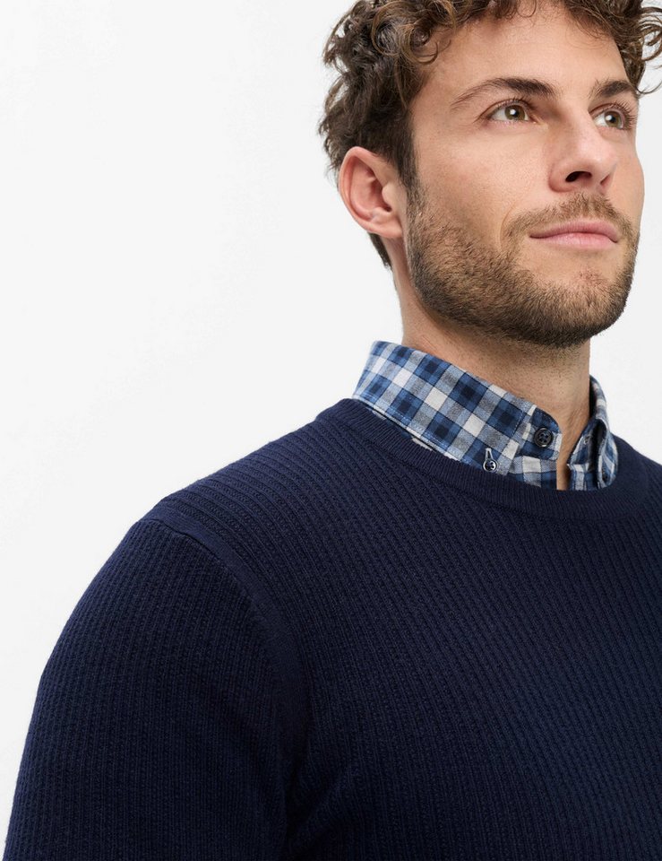 Brax Rundhalspullover Style RICK Cashlana: Strickpullover im Wolle-Kaschmir-Mix – Bild 5 von 5
