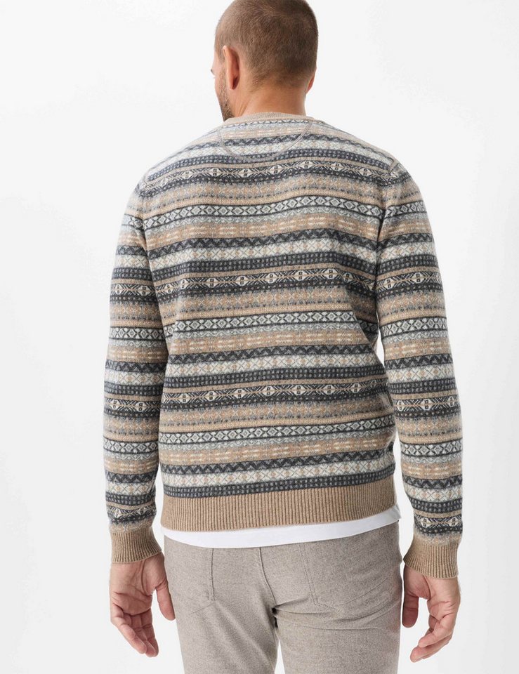 Brax Rundhalspullover Style RICK Jacquard: Strickpullover im Wollmix – Bild 2 von 5