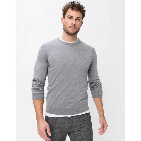 Brax Rundhalspullover Style RICK Merino: Pullover aus reiner Wolle