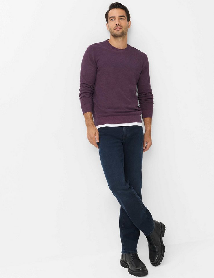 Brax Rundhalspullover Style RICK Struktur: Strickpullover aus reiner Baumwolle – Bild 3 von 5