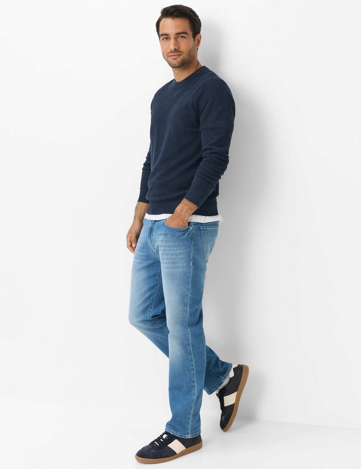 Brax Rundhalspullover Style RICK Struktur: Strickpullover aus reiner Baumwolle – Bild 3 von 5