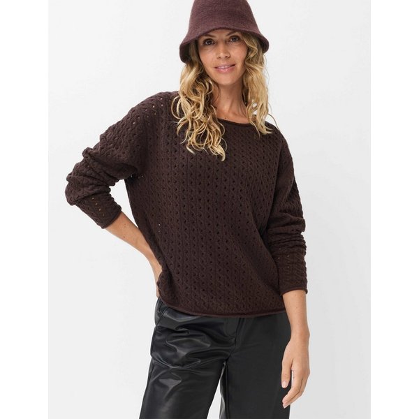 Brax Strickpullover Style LESLEY Ajour: Strickpullover im Baumwollmix