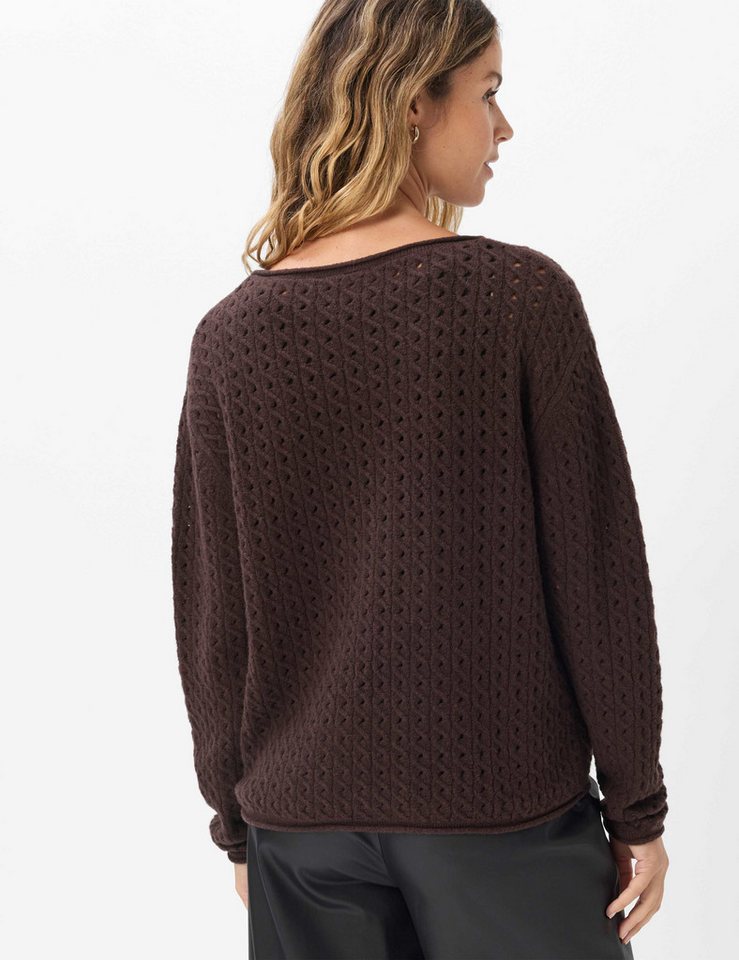 Brax Strickpullover Style LESLEY Ajour: Strickpullover im Baumwollmix – Bild 2 von 5