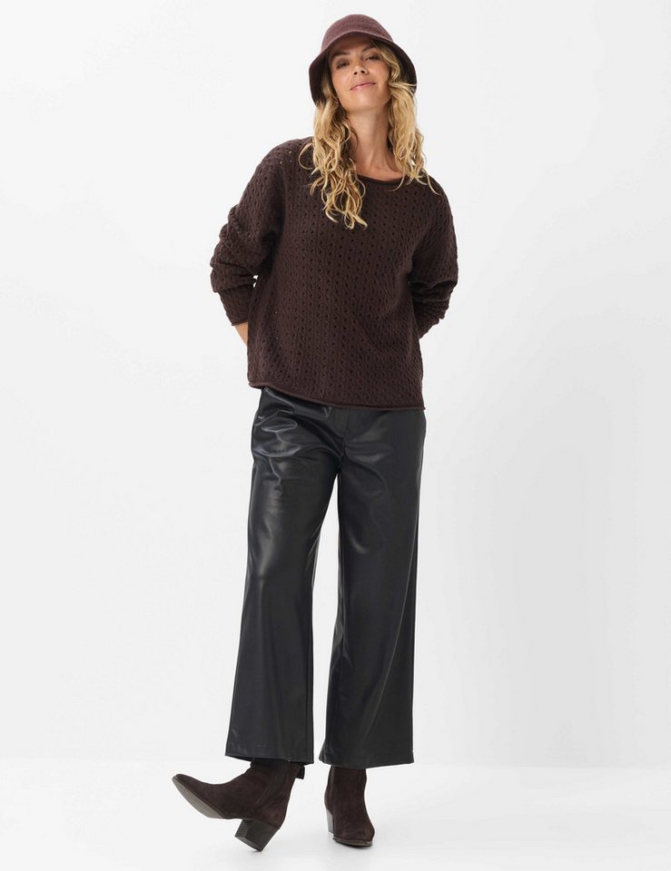 Brax Strickpullover Style LESLEY Ajour: Strickpullover im Baumwollmix – Bild 3 von 5
