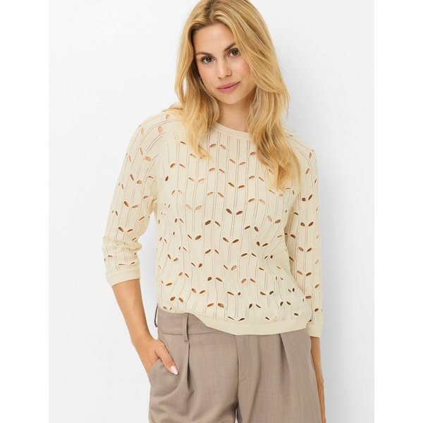 Brax Strickpullover Style NALA Ajour: Pullover aus reiner Baumwolle