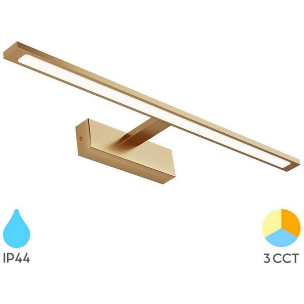 Braytron LED Spiegelleuchte LED 12 Watt Bilderleuchte Badlampe 60 cm 3CCT IP44 Wandlampe, LED fest integriert, Neutralweiß, Kaltweiß, Warmweiß, Energieeffizient