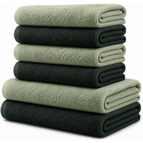 BRB HOME Handtuch Set, (Handtuch-Set, 6-St), 100% Baumwolle, Premium Handtuch Set
