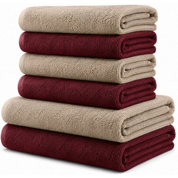 BRB HOME Handtuch Set, (Handtuch-Set, 6-St), 100% Baumwolle, Premium Handtuch Set