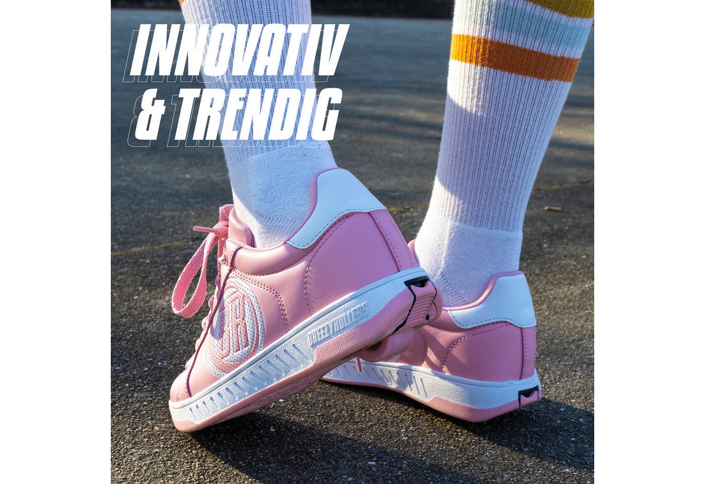 BREEZY ROLLERS Schuhe mit Rollen Rollschuhe Sneaker Heelys 2-in-1 Kinderschuhe Rollschuhe – Bild 3 von 5