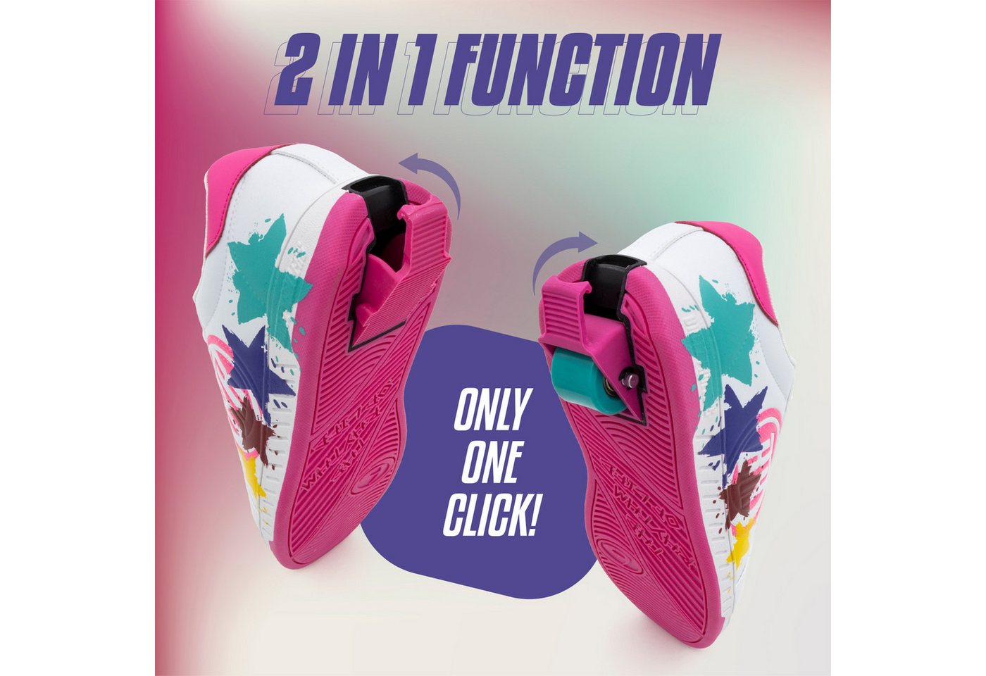 BREEZY ROLLERS Schuhe mit Rollen Rollschuhe Sneaker Heelys 2-in-1 Kinderschuhe Rollschuhe – Bild 4 von 5