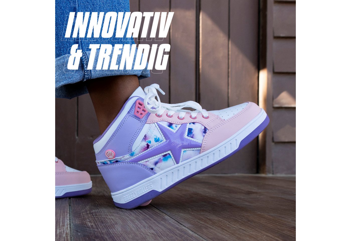 BREEZY ROLLERS Schuhe mit Rollen Rollschuhe Sneaker Heelys 2-in-1 Kinderschuhe Rollschuhe – Bild 3 von 5